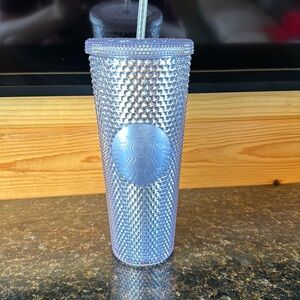 Silver Starbucks Cup